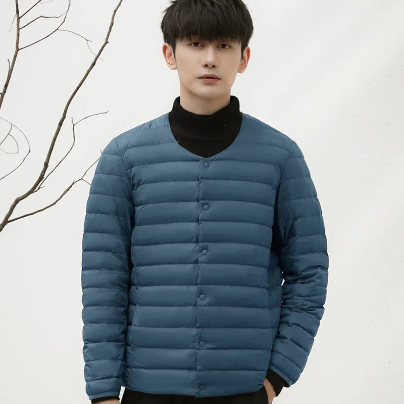 

Men's Fall Winter Coat Jacket Down Jacket White Duck Down Liner Short Paragraph Thickened Warm Personalized Comfortable Leisure