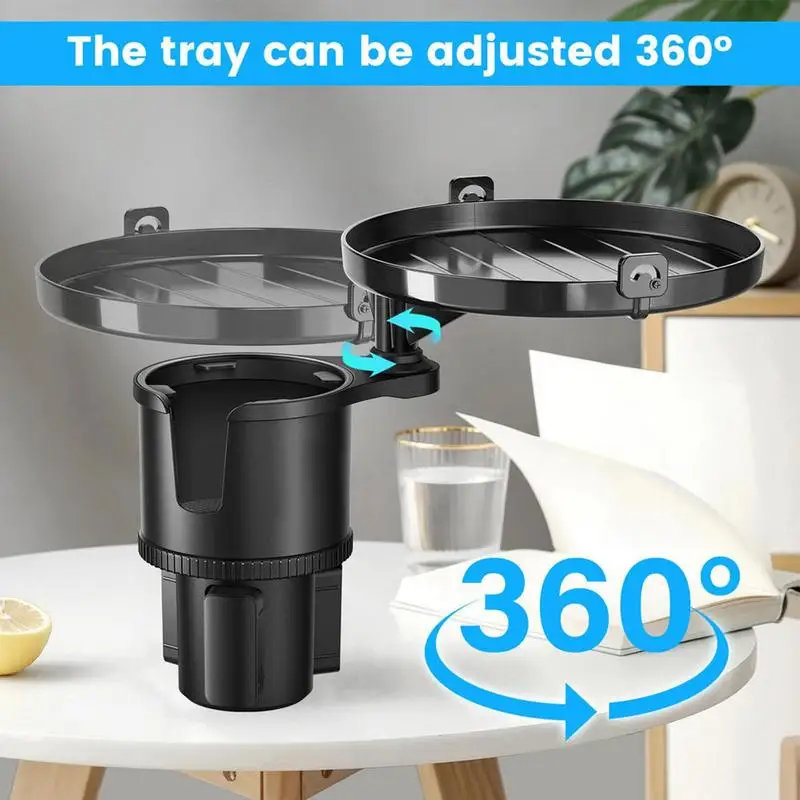 Car Mounted Cup Holder 360 Degree Rotate Car Cup Holder Expander Adapter Base Tray Beverage Bracket Coffee Car Cup Holder