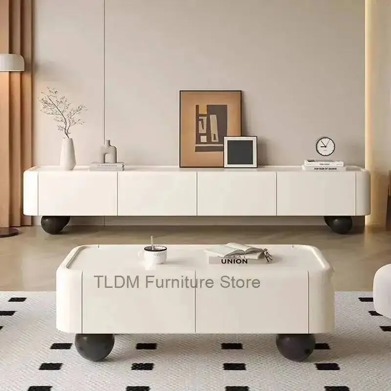 Salon Modern Trendy Tv Table Storage Luxury Aesthetic Glamour TV Tv Stand Drawers Unique Muebles De Living Room Furniture