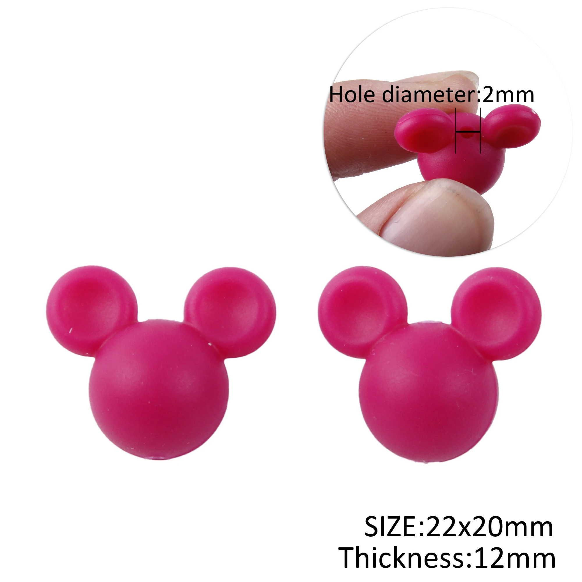 Mickey Head Silicone Beads Various Beads Jewelry Making Make Bracelets DIY Pacifier Chain Accessories For Jewelry Beads