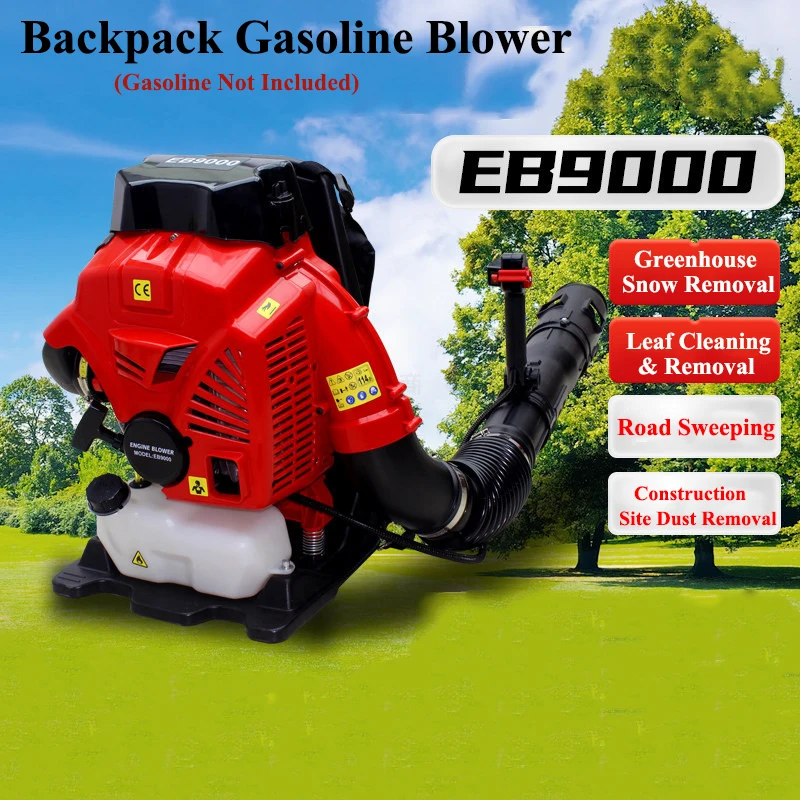 

Мощная воздуходувка EB9000, двухтактная бензиновая воздуходувка, ранцевая снегоуборочная машина, портативная воздуходувка для листьев, огнетушитель