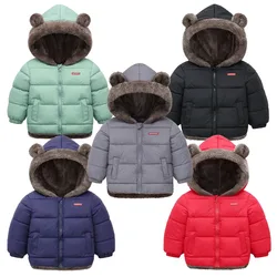 Fashion Boys Jackets Children Hooded Outerwear Girls Warm Jacket Children Clothing Baby Outerwear Kids Zipper Coat Jacket