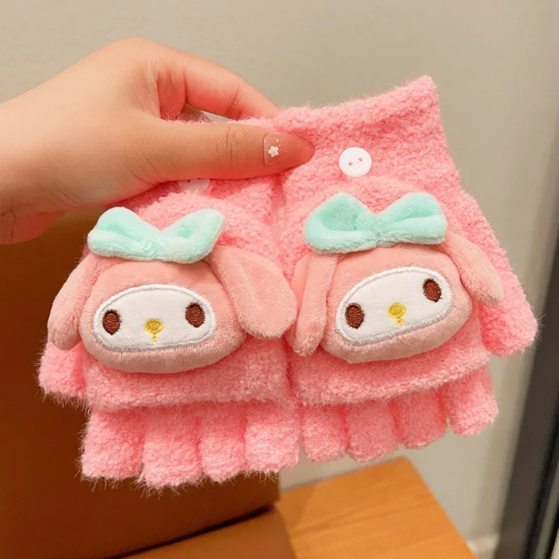 2024New Boys Girls Cute Knitting Cherry Heart Animals Soft Five Finger Gloves Children Outdoor Warm Gloves Kids Colors Gloves