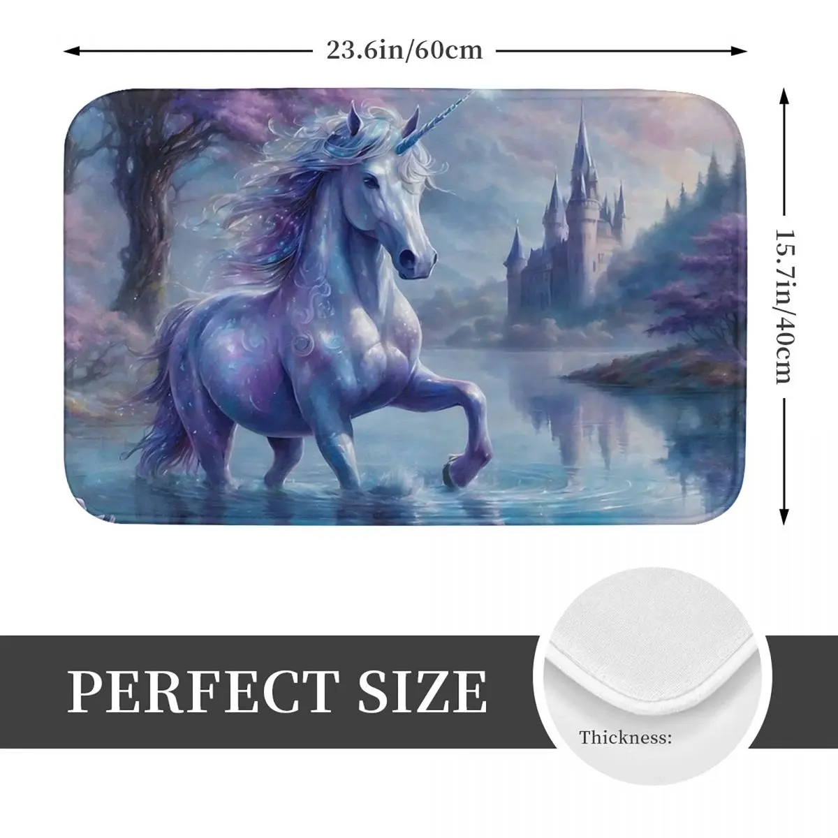 Unicorns Of Camelot Nimue III Non-slip Doormat Floor Mat Cushion Carpet Rug for Kitchen Entrance Home Balcony Footpad Mats