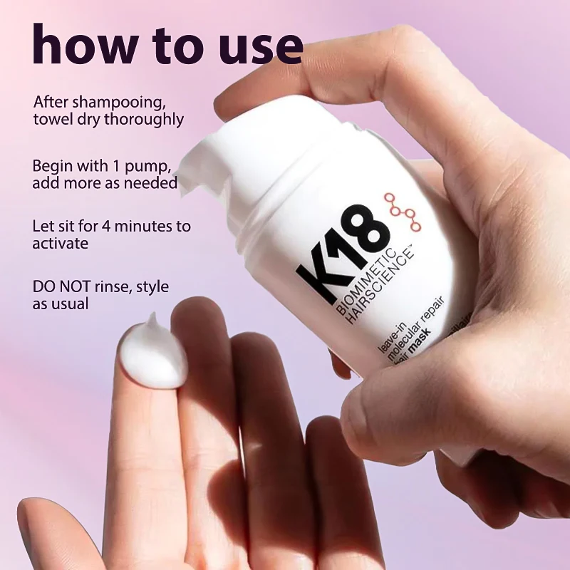 K18 Original Leave-In Repair Hair Mask Treatment ซ่อมแซมผมแห้งหรือผมเสีย 4 นาที Reverse Hair Damag Conditioner