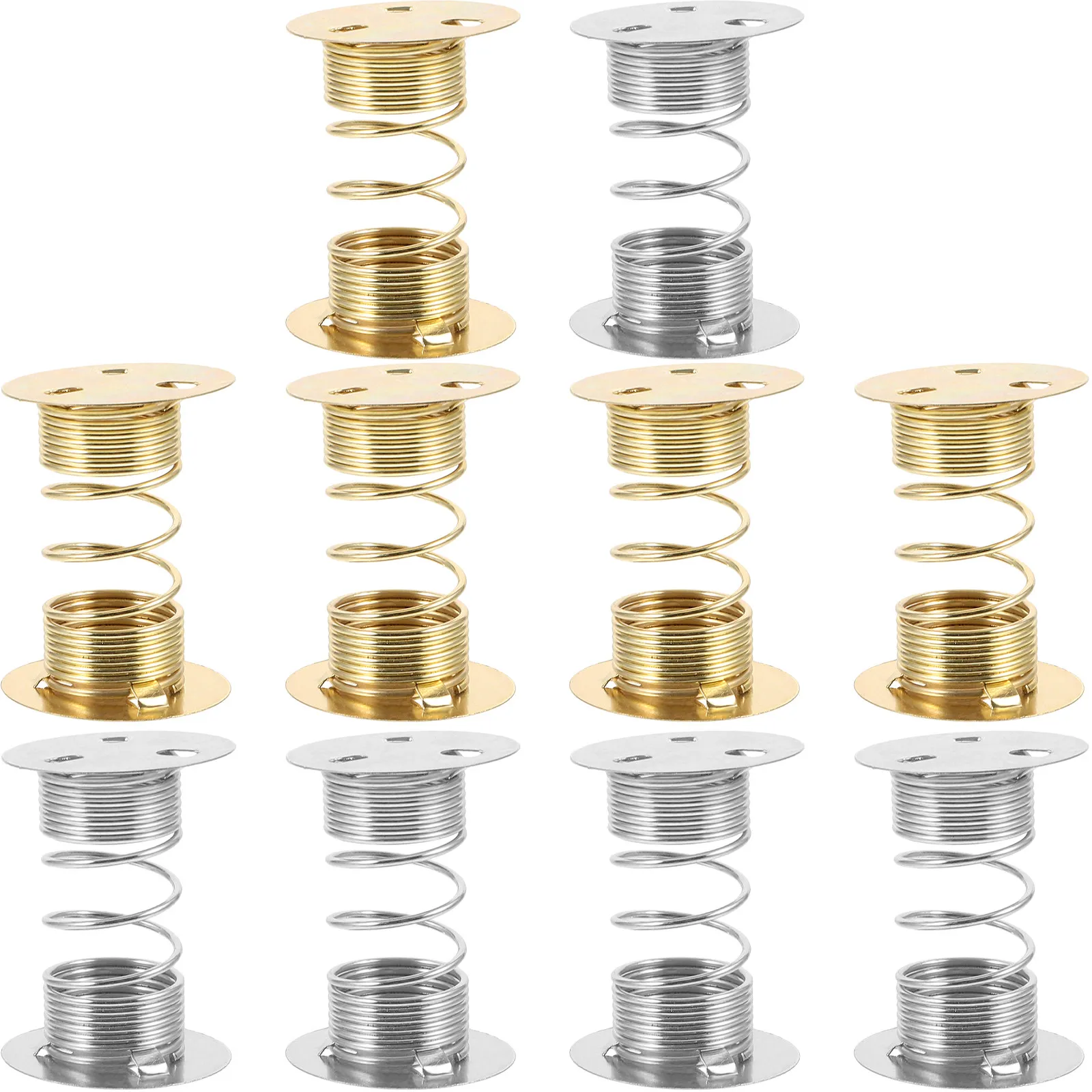 10 Peças Base de Mola para Decoração de Cabeça Oscilante, Montagem Adesiva, Acessório Artesanal para Painel de Carro DIY
