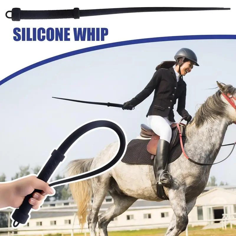 

Урожай для верховой езды для лошадей, силиконовый кнут для верховой езды, оборудование для косплея, тренировочный инструмент, мягкие гоночные аксессуары с удобными