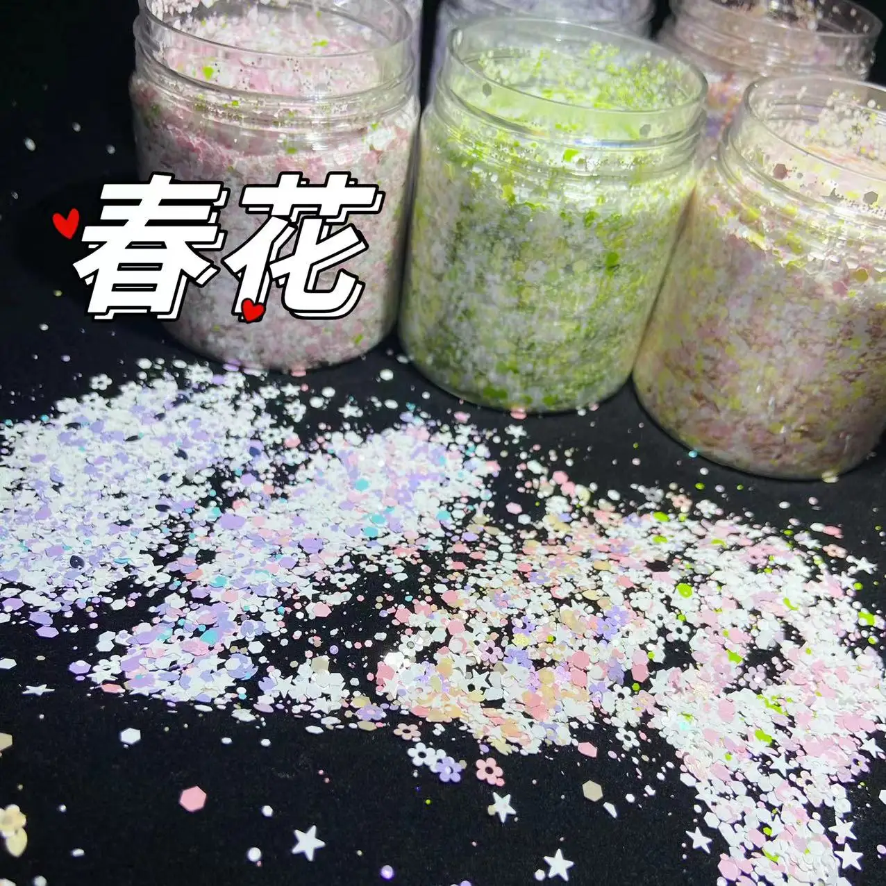 10g Spring Flower Nail Sequins Mini 3D Shine Charms Stars Round Shape Mixed Glitter Paillettes For Nails Designs Confetti Flakes