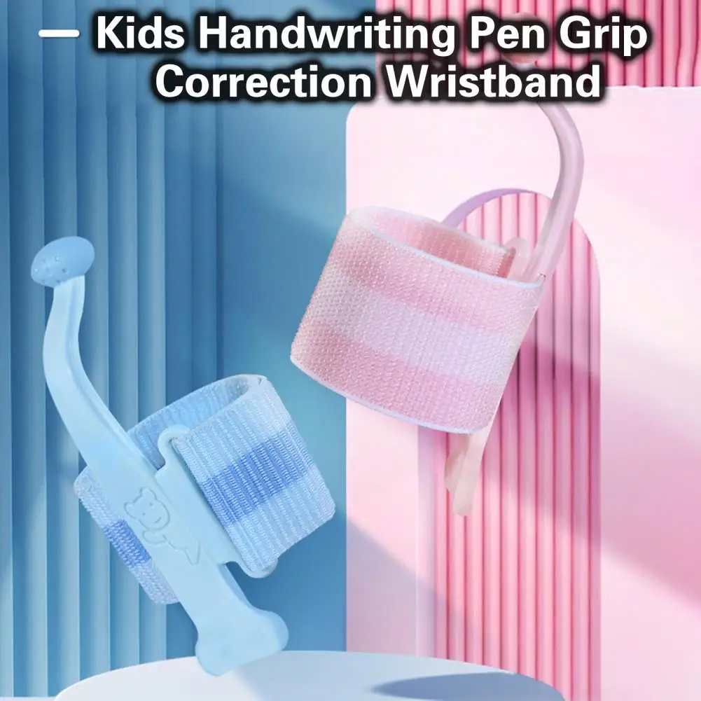 Children's Writing Posture Pen Holder Silicone Ball Widened Writing Aid Kids Pen Grip Correction Wristband Students Supplies