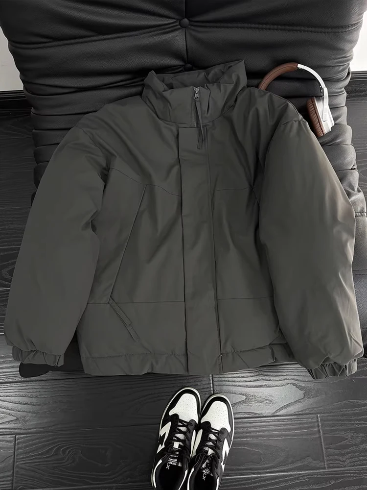 معطف قطني من American Sle Pilot Jaet للرجال والنساء بياقة واقفة وأورتي خبز شتاء دافئ وسحاب للإغلاق لون نقي #5