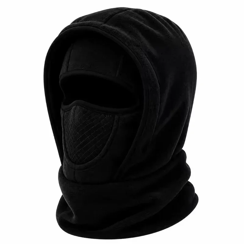 Winter multifunctionele warme muts, koudebestendige dikke fleece capuchon, nekbeschermer en gezichtsmasker combinatie voor extreme koudebescherming.
