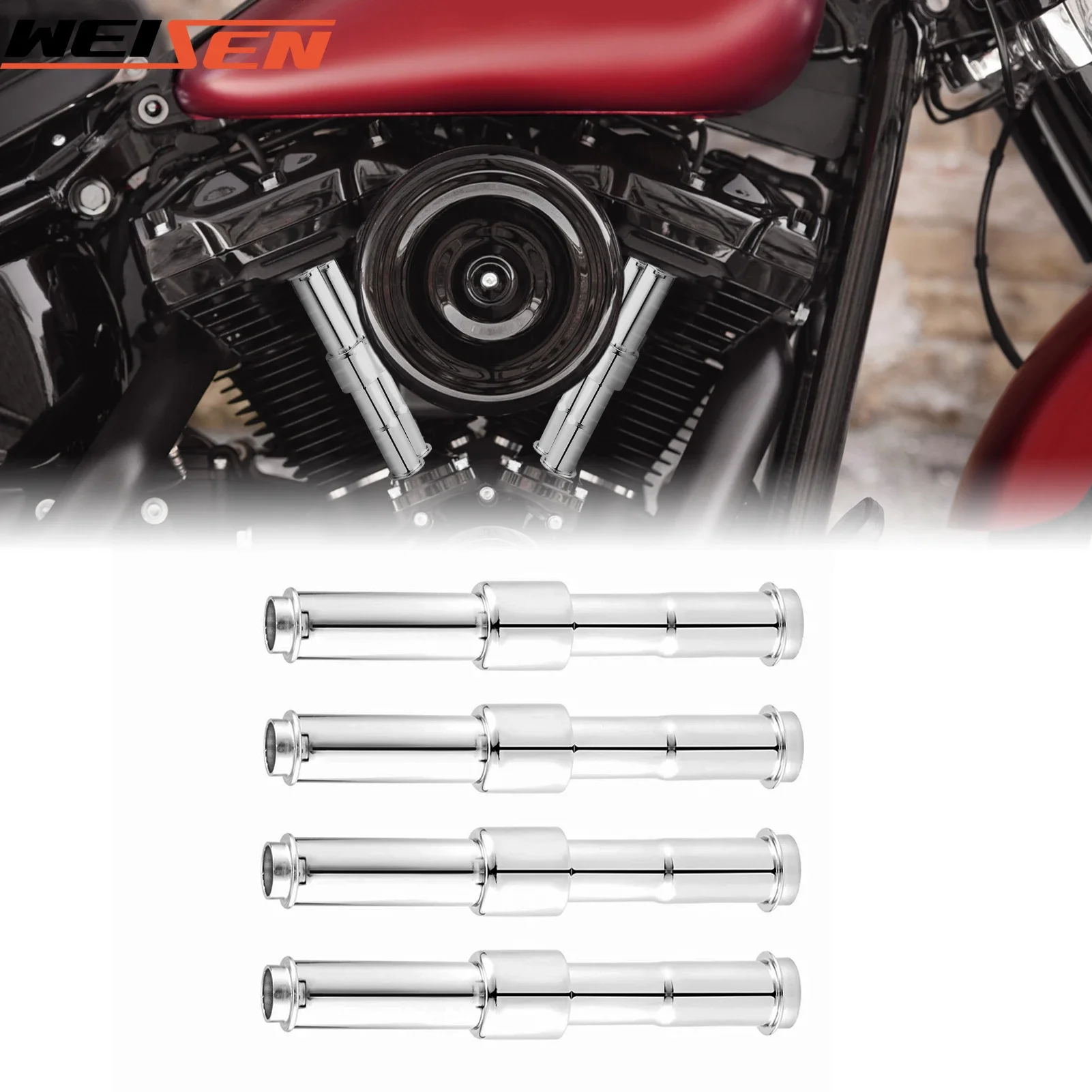 

Motorcycle Pushrod Cover Kit Lifter Block Cover for Harley 1999-2017 Dyna/Softail/Sportster 1200 883/Touring Electra Glide/Trike