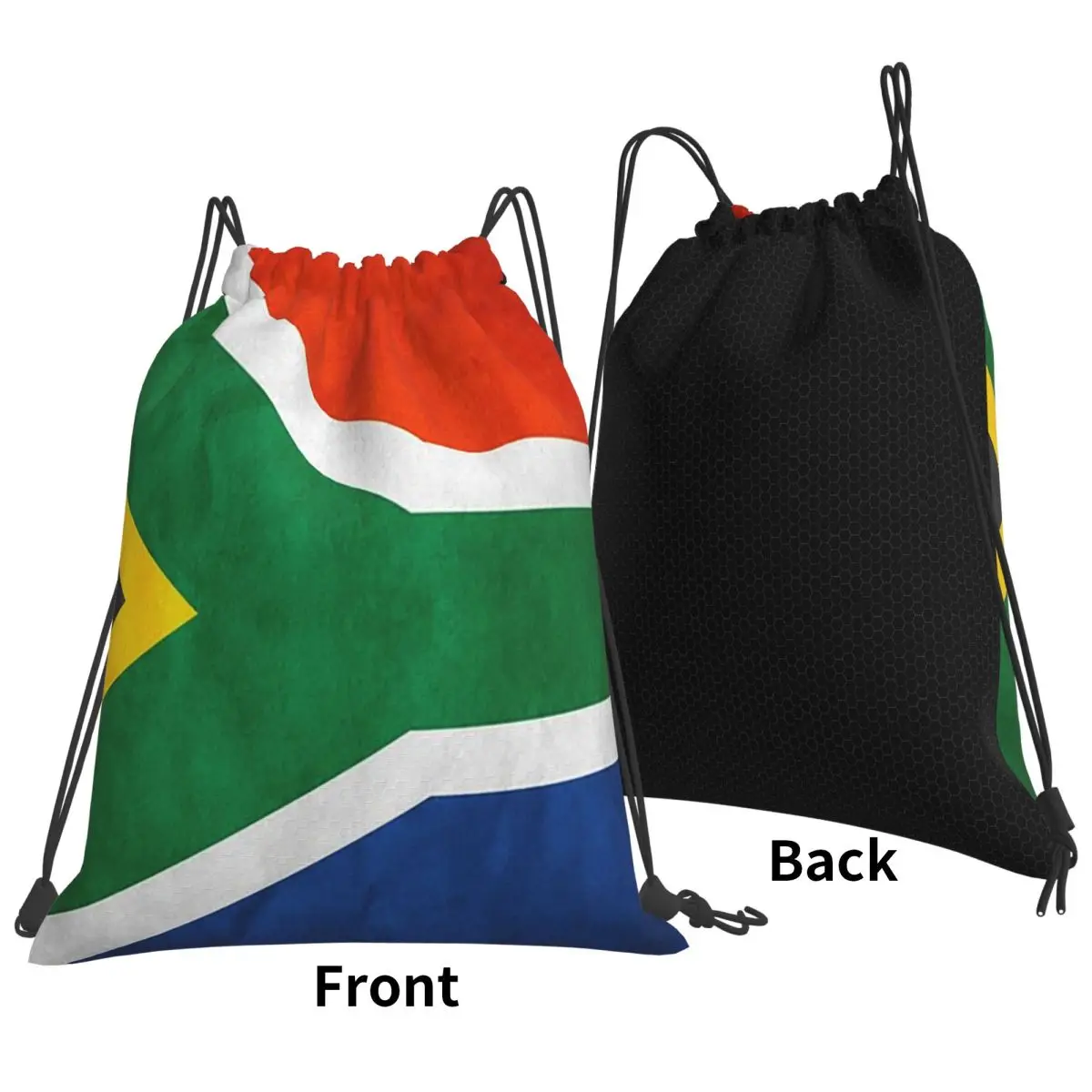 South Africa Flag National Flag Of South Africa Backpacks Drawstring Bags Sports Bag Book Bags for Man Woman School