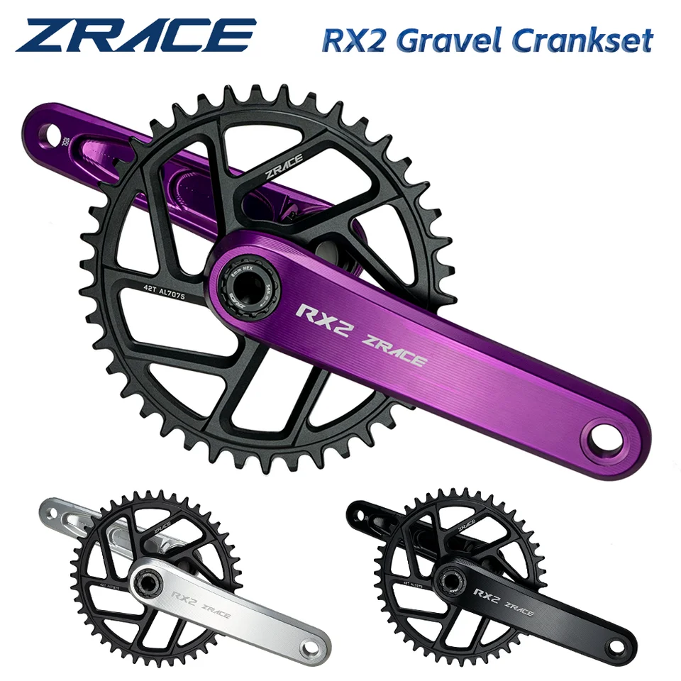 ZRACE RX2 グラベル/ロード クランクセット 170mm 53-39T ブラック