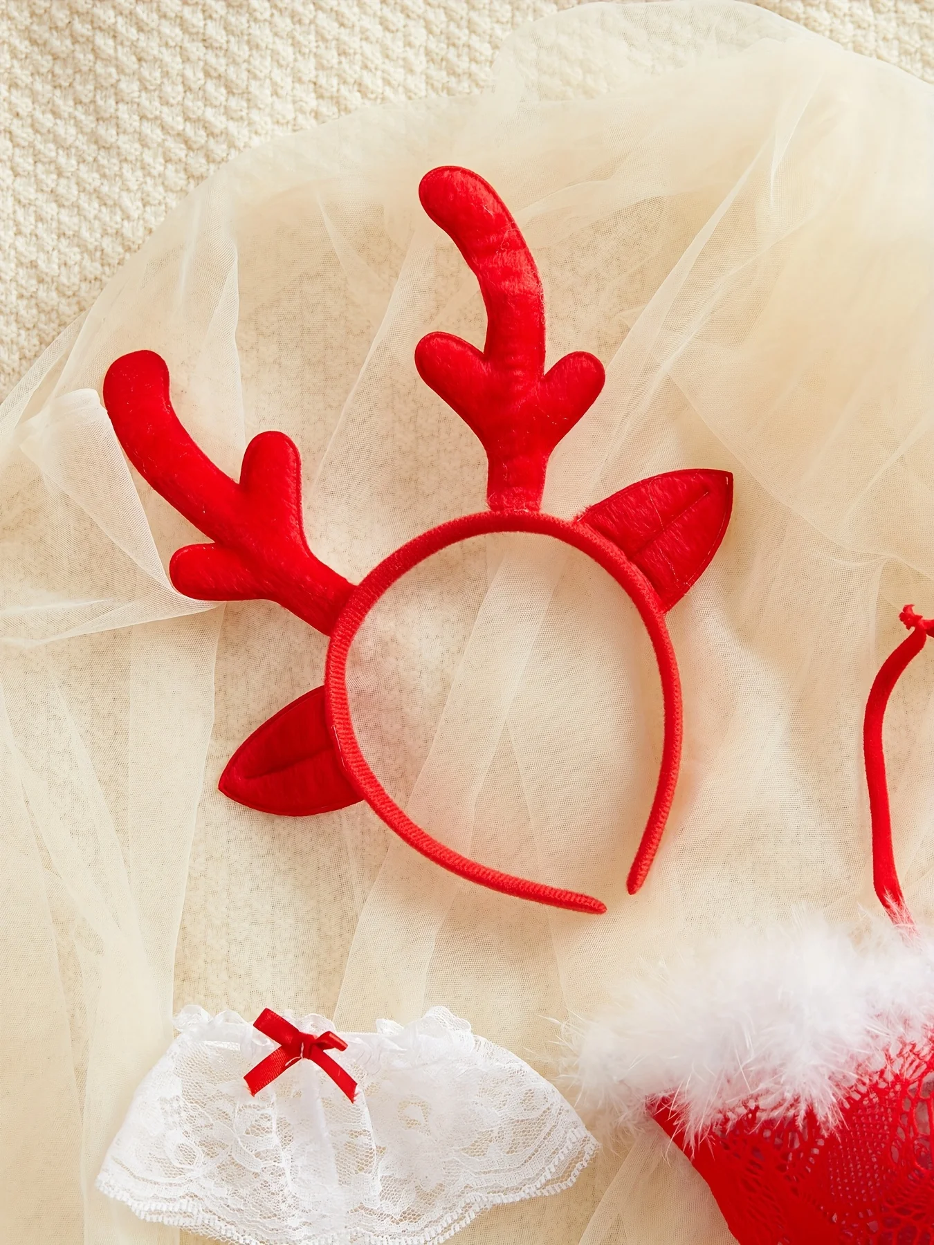 [Navidad] Lencería roja sexy/Body elegante con detalle de lazo: sin relleno, perfecto para fiestas navideñas y navideñas, festivo