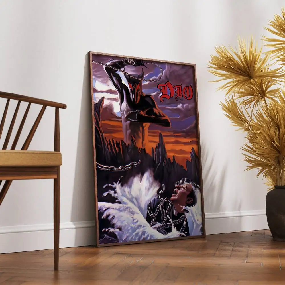 ملصق Holy Diver D-Dio ملصق فني ذاتي اللصق مقاوم للماء لغرفة المقهى والبار