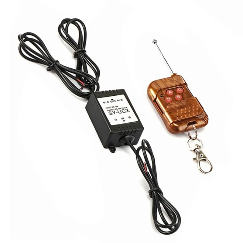 وحدة تحكم في ضوء شريط LED IR RGB جيدةًا - جهاز تحكم عن بعد مدمج مع 4 مفاتيح، تعمل بالطاقة DC12V