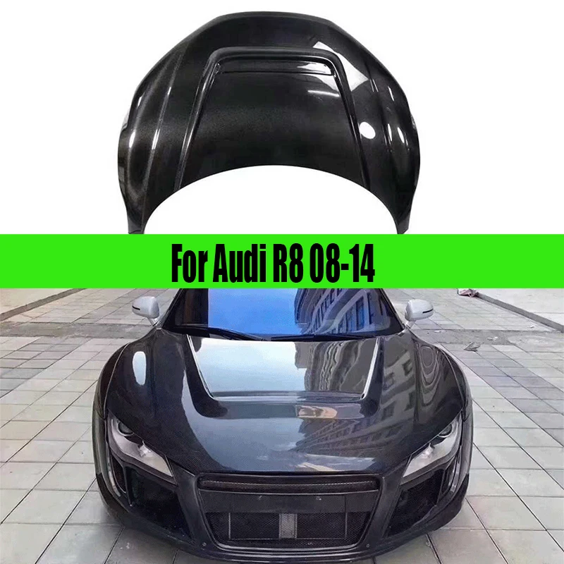 

For Audi R8 2008-2014 Carbon Fiber Hood Forged carbon Engine Cover Hood Car Headliner Hood Cover Car auto parts