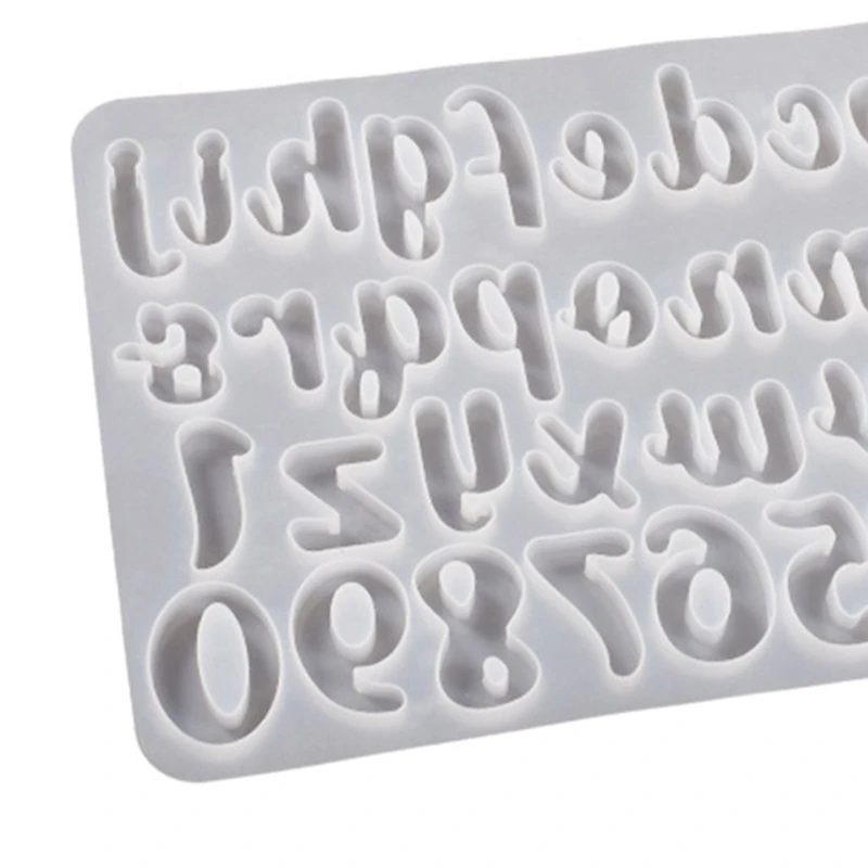 Letter Number Mold Alphabets Keychain Pendant Silicone Molds Epoxy Resin Mould