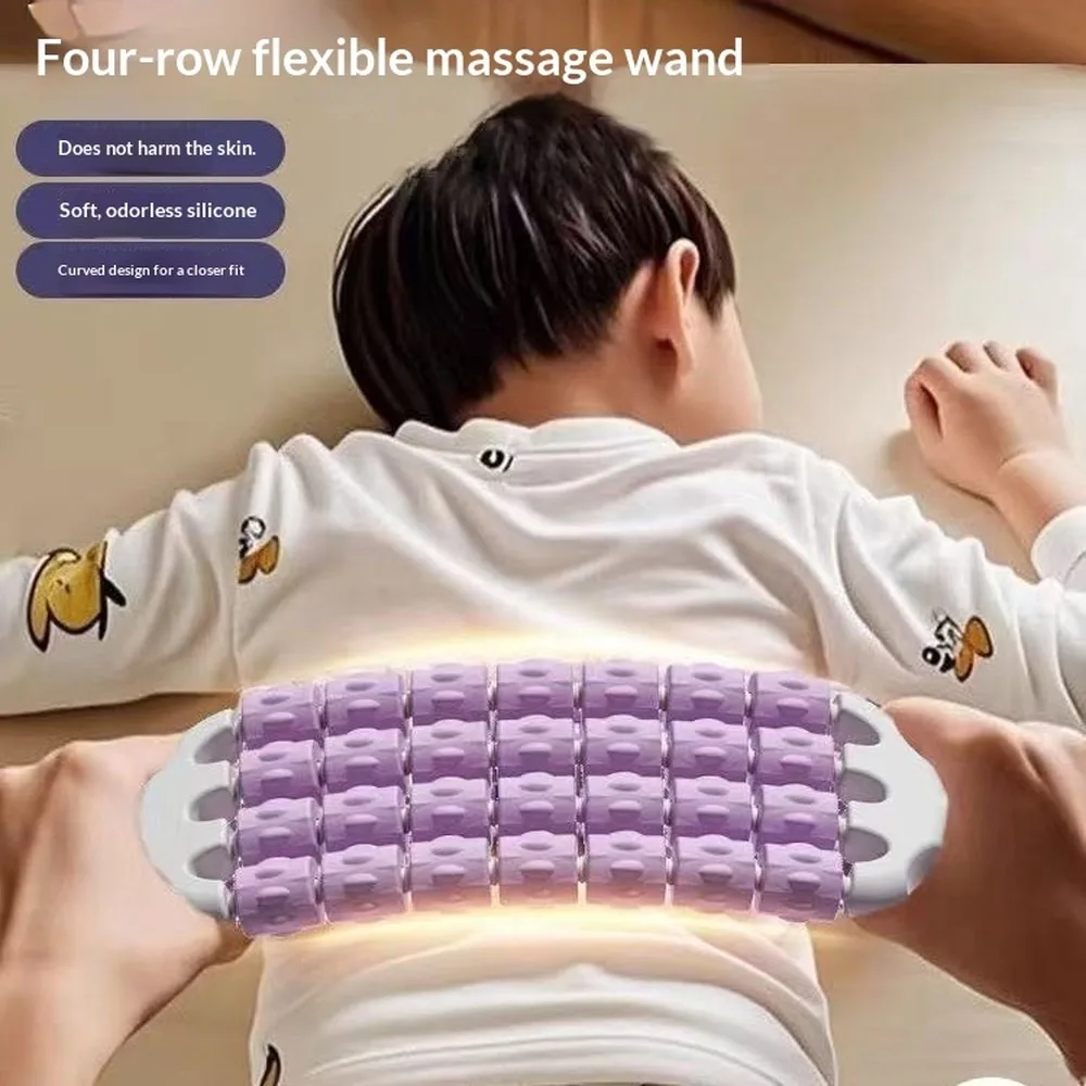 Flexible Muscle Roller Stick Handheld Trigger Point Massager for Legs Kids Body Relaxation