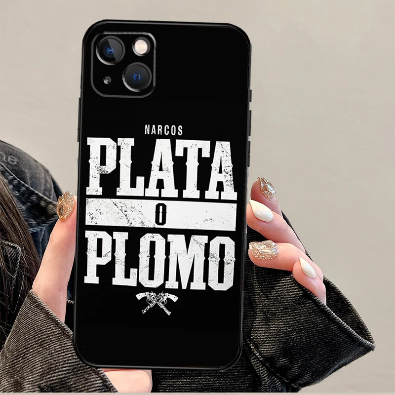 Plata O Plomo Narcos Pablo Escobar Case For iPhone 11 12 13 14 15 16 Pro Max XS X XR Plus 12 13 mini Phone Cover