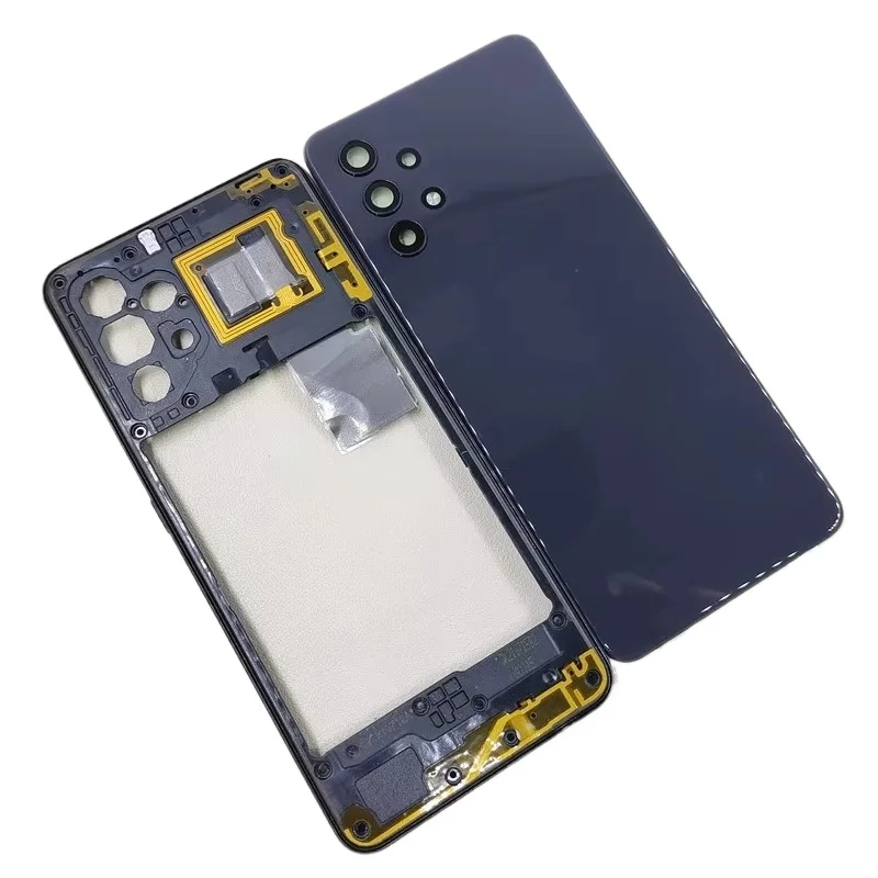 Phone Housing Middle Frame for Samsung Galaxy A32 4G A325 Battery Back Cover Case Panel Lid Rear Door with Camera Lens