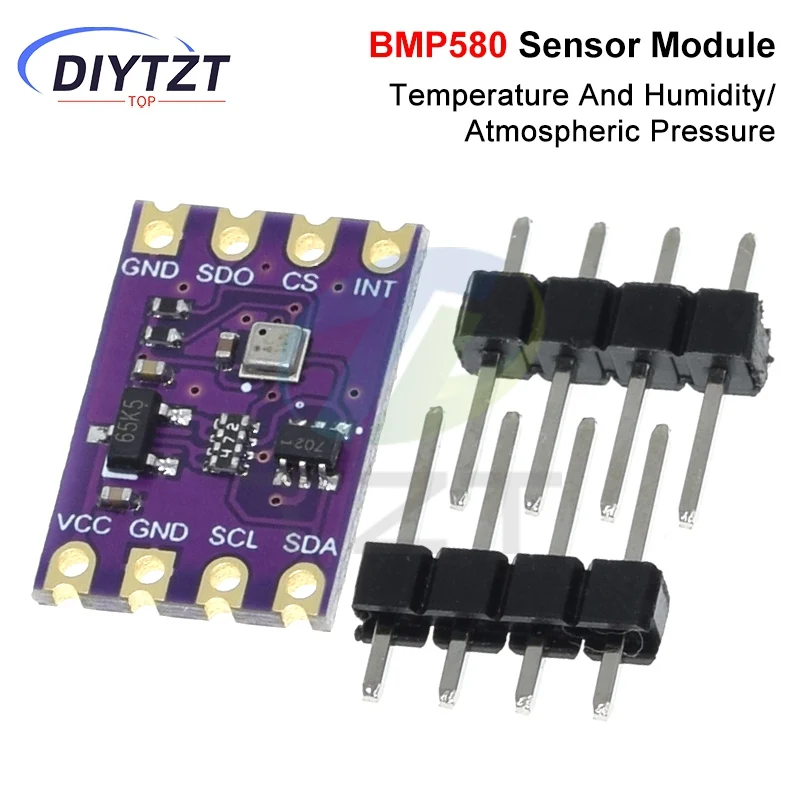 Módulos de sensor de pressão e temperatura atmosférica de alta precisão BMP580 TZT 2.0V-5.5V IIC SPI compatível com BME280 BMP388