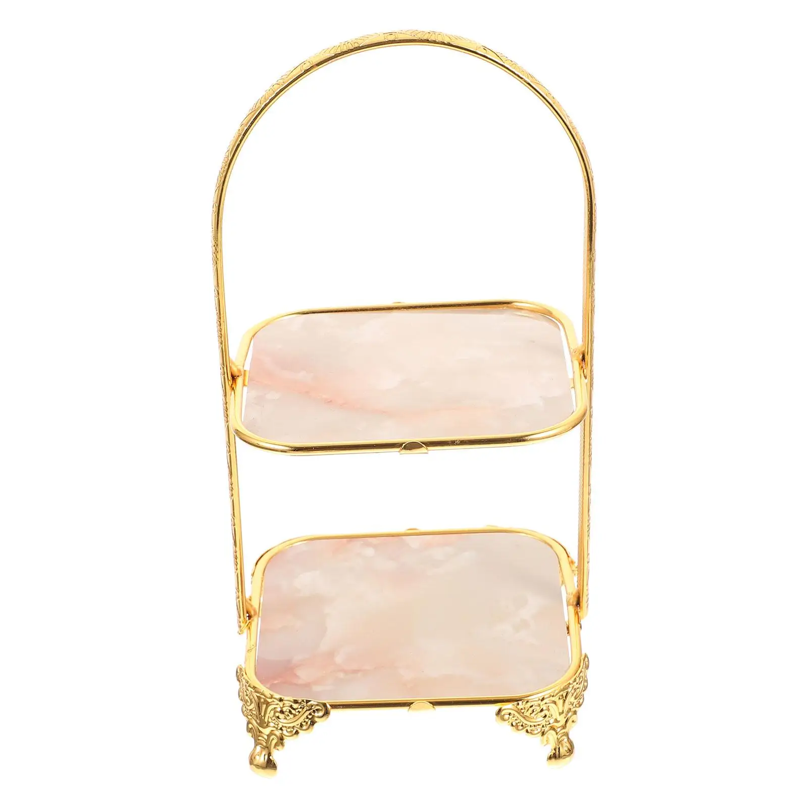 

Cake Stand Fruit Rotating Tray Table Pastry Display Tiered Serving Metal Dessert Pan