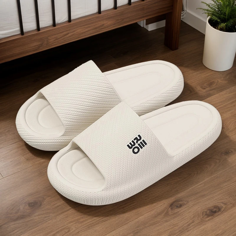 

Soft Sole Eva Home Slippers Women Indoor Mute Non Slip Bathroom Slides Couple Lightweight Summer Beach Flip Flops Flat Sandals