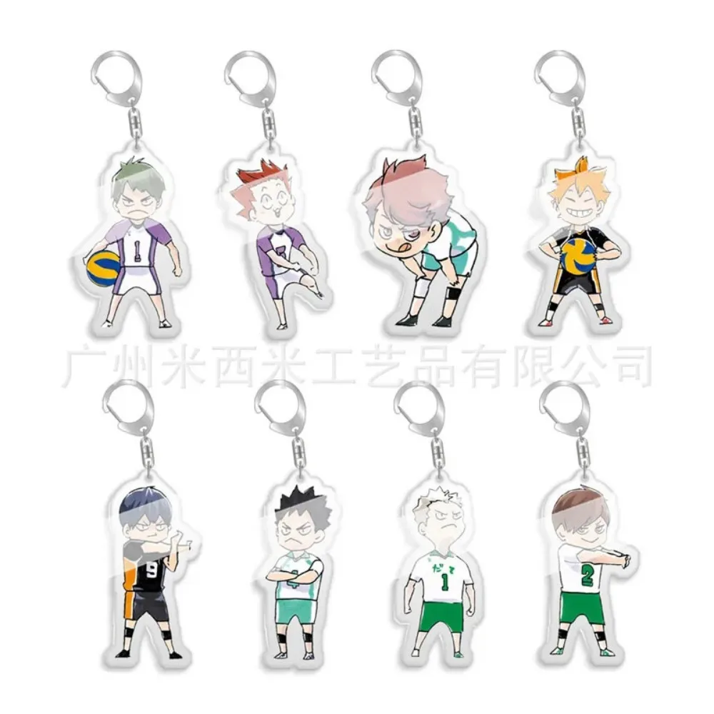 Acrílico Anime Figura Keychain, Hinata Shoyo, Kageyama, Tobio, Cosplay Chaveiro, Pingente de Charme, Presente, Jersey