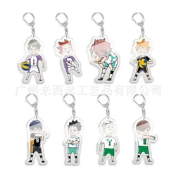 Anime Keychain Hinata Shoyo Kageyama Tobio Cosplay Acrylic Keychain Figure Keyring Charm Pendant Gift Jersey Keychain