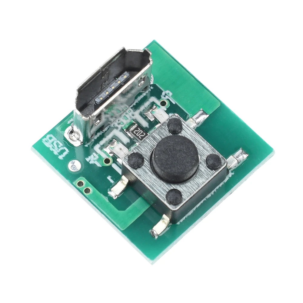 1-10 Uds DC 3,7-4,2 V accesorios de linterna de luz fuerte placa de circuito DIY puerto de carga Micro USB Interruptor táctil modo LED Dual