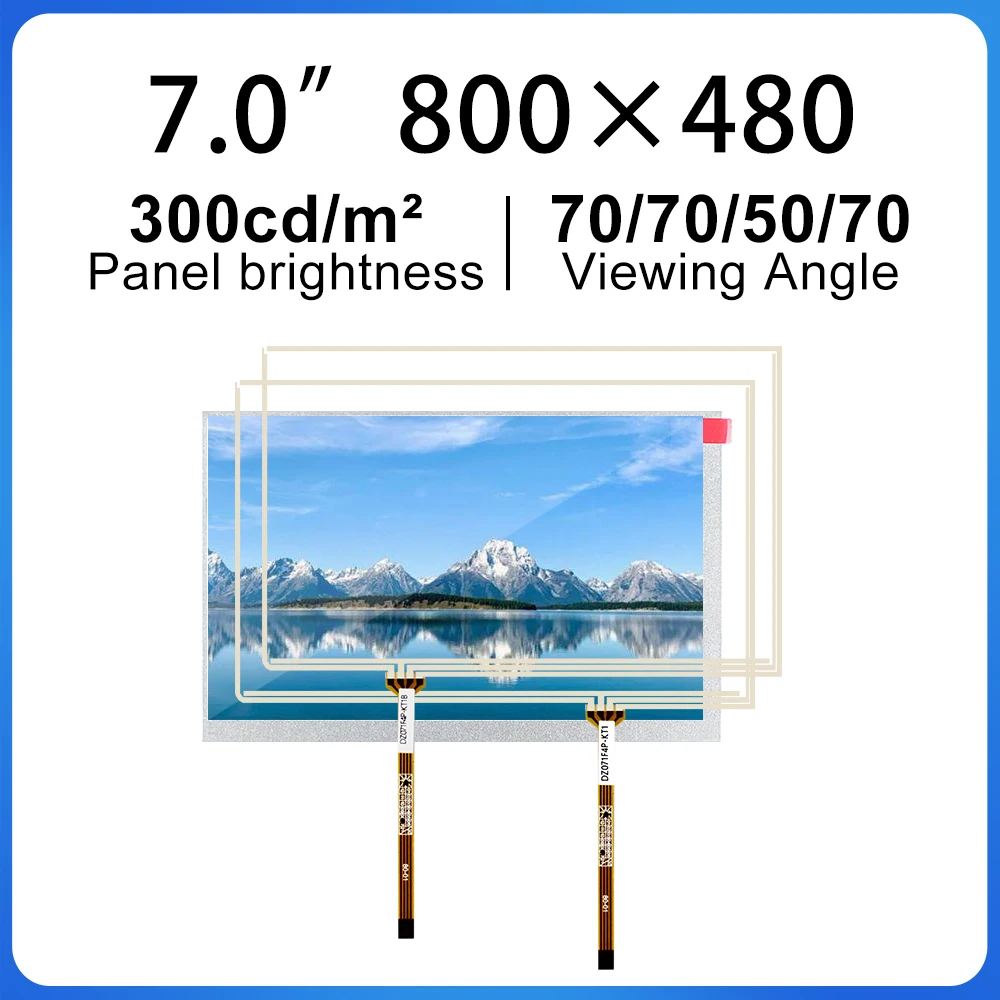 

7 Inch resistive Touchscreen AT070TN83 V.1 800(RGB)×480 LCD Display For MPS PMP Doorbell