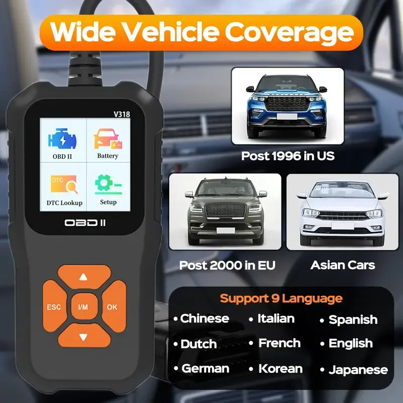 Hot Selling V520 OBD2 Automatic Scanner For Car Clearing Fault Code Reader Professional Car Engine System Diagnosis Car Scanner