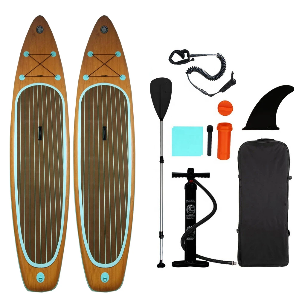 

Горячая распродажа: надувная доска для серфинга и сап-серфинга с деревянной текстурой поверхности для занятий спортом на открытом воздухе