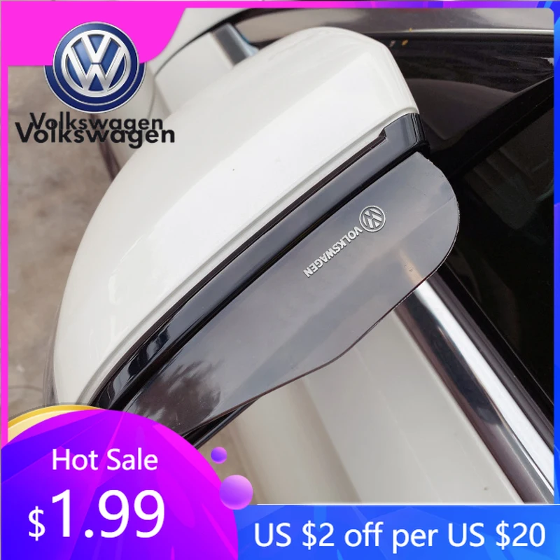 

2026 Hot For VOLKSWAGEN VW New Car Rearview Mirror Rain Eyebrow Rain Shield Shade Protector Cover For VW Volkswagen Golf Polo Pa