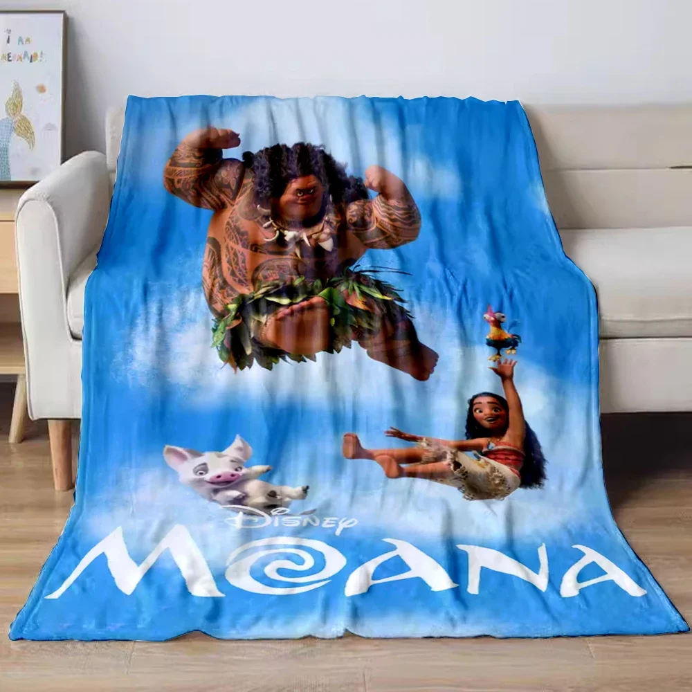 Disney Cartoon Moana Nap Blanket Soft HD King Size Fluffy Flannel Plush Picnic Blanket Throw Sofa Bedroom Camping Kids Baby Gift