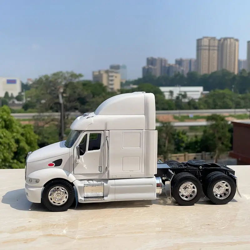 1/32 Alloy Trailer Truck Head Car Diecast Metal Semi Trailer Container Truck Engineering Transport Car Vehicles Model Simulation