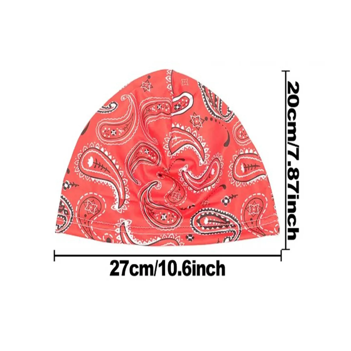 Printed Headscarf Cap, Breathable, Sweat-Absorbing, Suitable for Outdoor Cycling, Running,  Hip-Hop Trendy Style