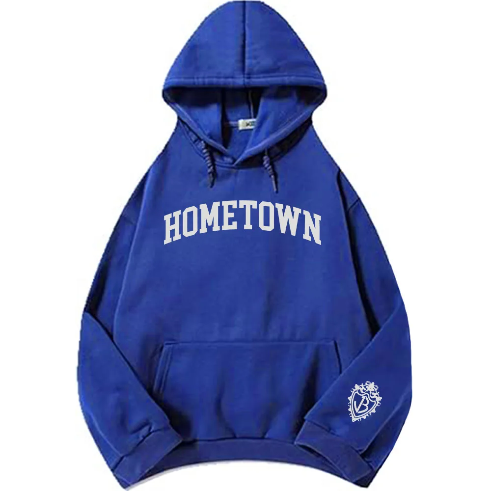 JonasBrothers Hometown Hoodies Fashion Long Sleeve Hooded Sweatshirt Casual Letter Graphic Print Pullovers Unisex Streetwear