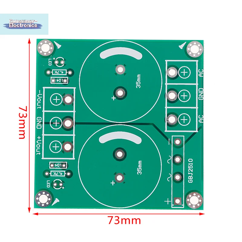 【25A Single AC-DC Audio Amplifier Rectifier Filter Power Supply Board Bare Pcb】 - view 6