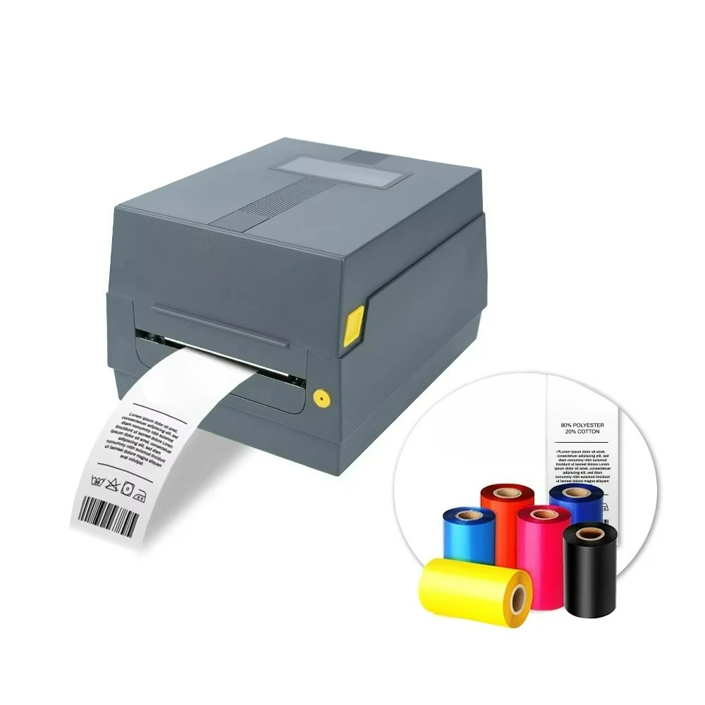 AT241 Satin Ribbon Printer Fabric Label Maker Thermal Transfer for Clothing with Wash Care Label Printing Machine