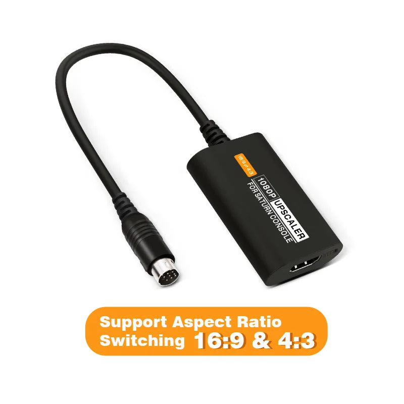 Practical Game Console HDMI-Compatible Adapter Device for SEGA Saturn 1080P Converter Gamepad Instruments Aspect Ratio 4:3/16:9