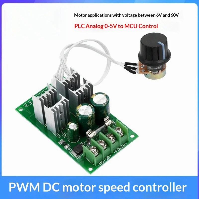 6V-60V PWM DC Motor Speed Controller Support PLC 0-5V Analog Input MCU Regulator Board