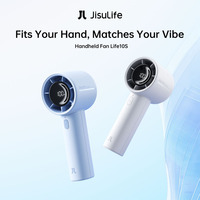 JISULIFE Portable Handheld Mini Fan Life10s, 5000mAh Battery Long Lasting Power, 5 Wind Speeds, Summer Essential