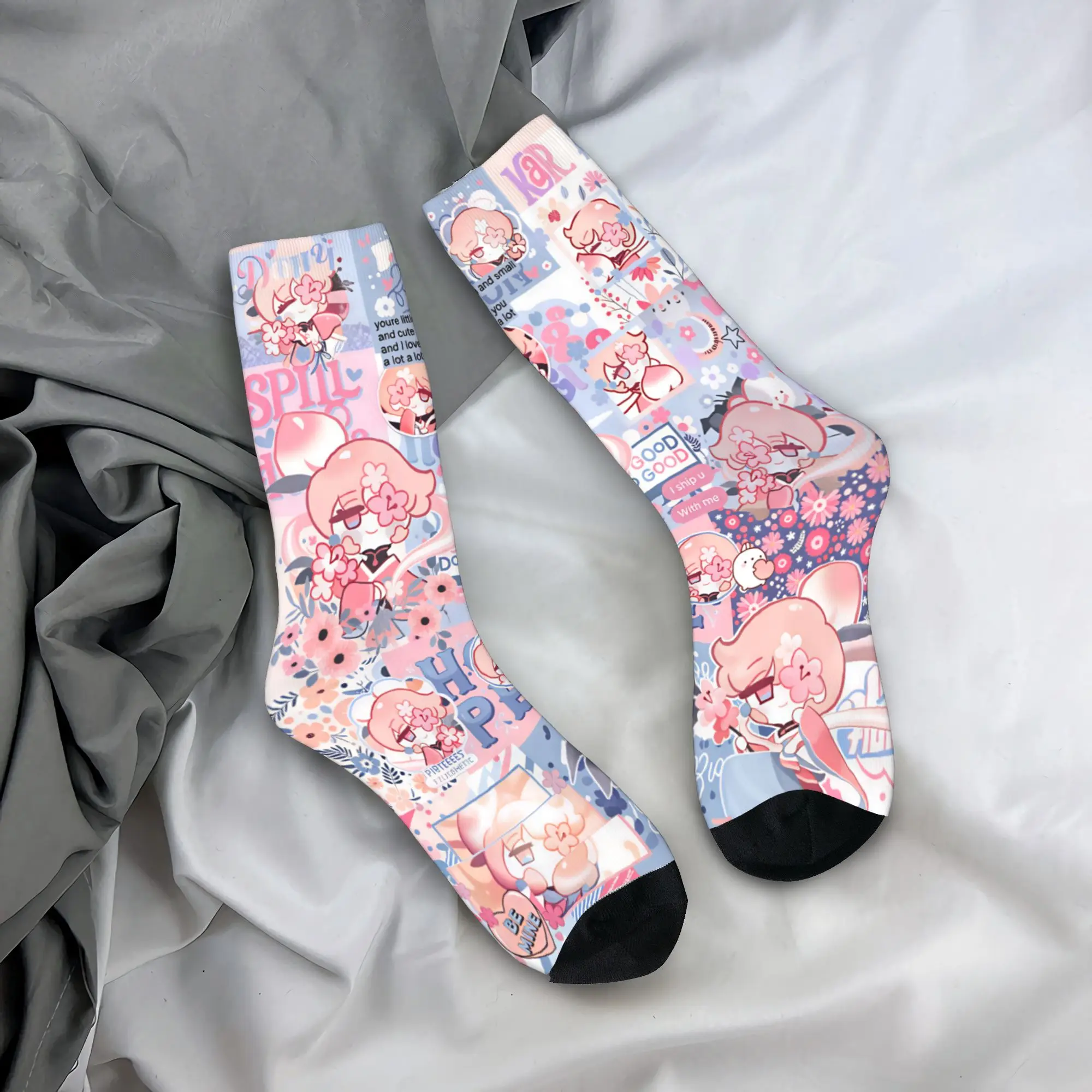 Shadow Milk Stockings Cookie Run Kingdom Modern Socks Men Quality Socks Winter Cycling Graphic Anti Skid Socks Birthday Present