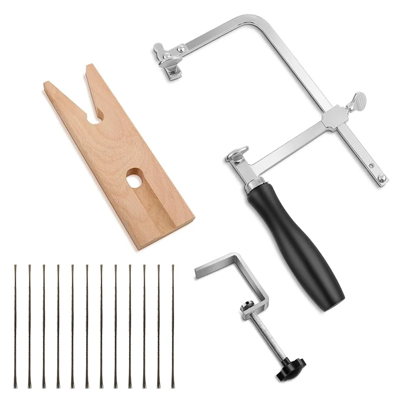 

A20F-3 In 1 Professional Jeweler's Saw Set Saw Frame Adjustable Jewelers Tools Set For Precise Jewelry Making DIY Wood Metal