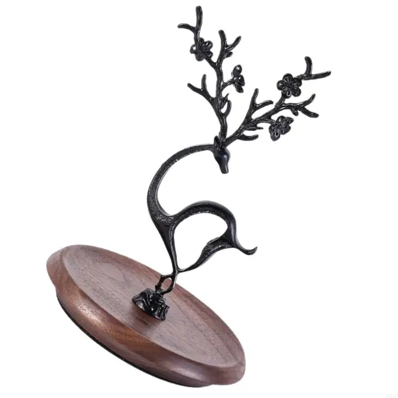 R9JC Devinative Reindeer Jewelry Stand with Tiers Sties Stibaces Procelets Storage Rack for Womannable Women