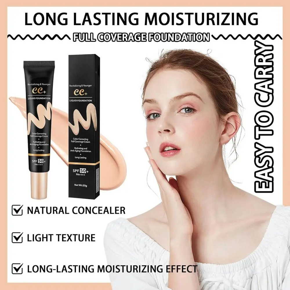 New Waterproof Liquid Foundation Oil-Control Matte Face Foundation Cream Sweat Proof Natural Foundation Concealer Cream