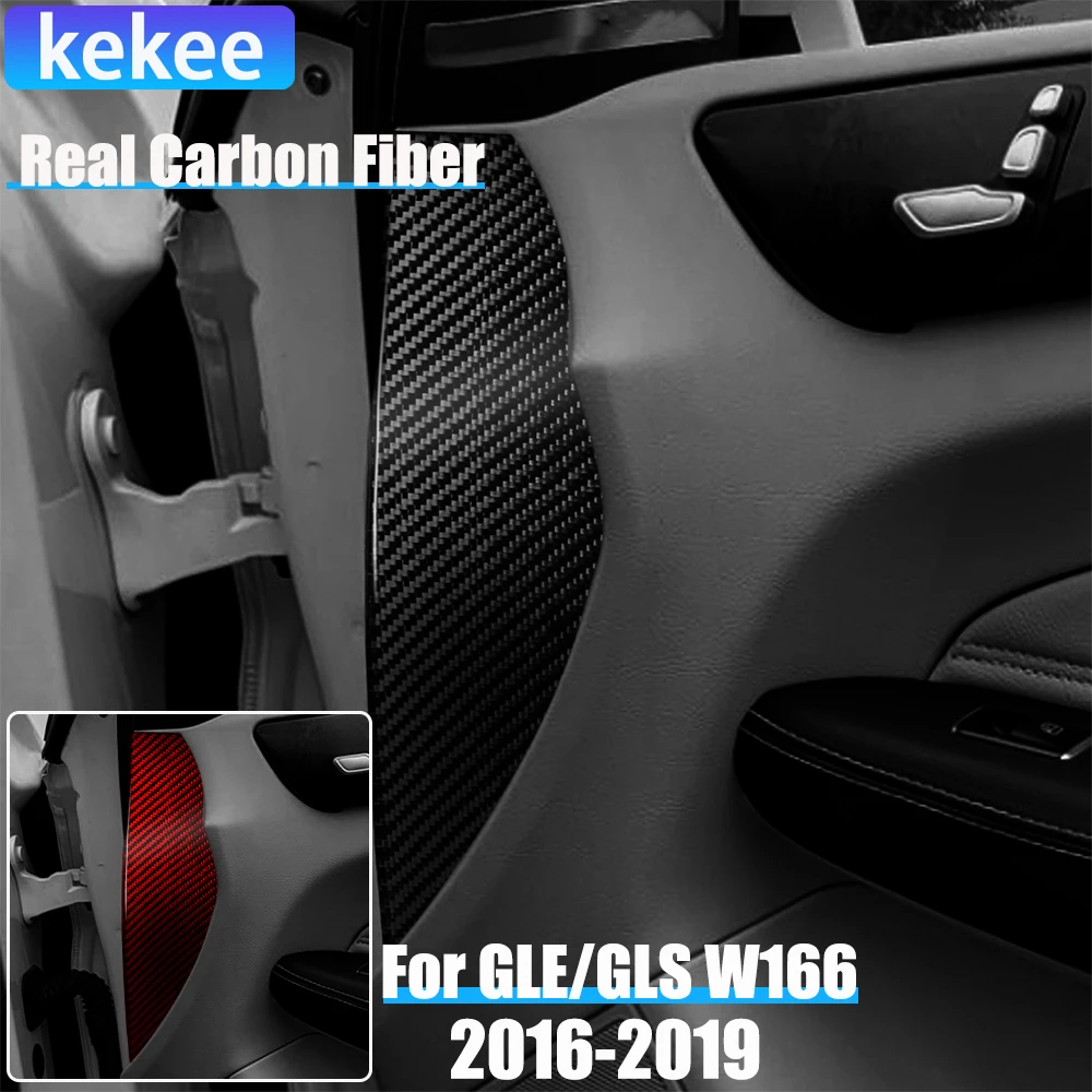 

Автомобильные аксессуары из настоящего углеродного волокна, крышка боковой панели приборной панели, мягкая наклейка для Mercedes-Benz W166 GLE/GLS 2016 2017 2018 2019